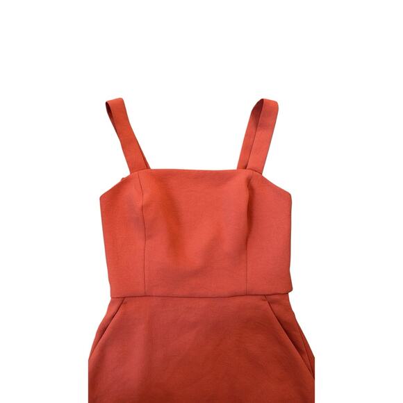 Aritzia Wilfred Ecoulement Tie Cut Out Peep Back Mini Dress Orange Womens Size 2 - Picture 3 of 11